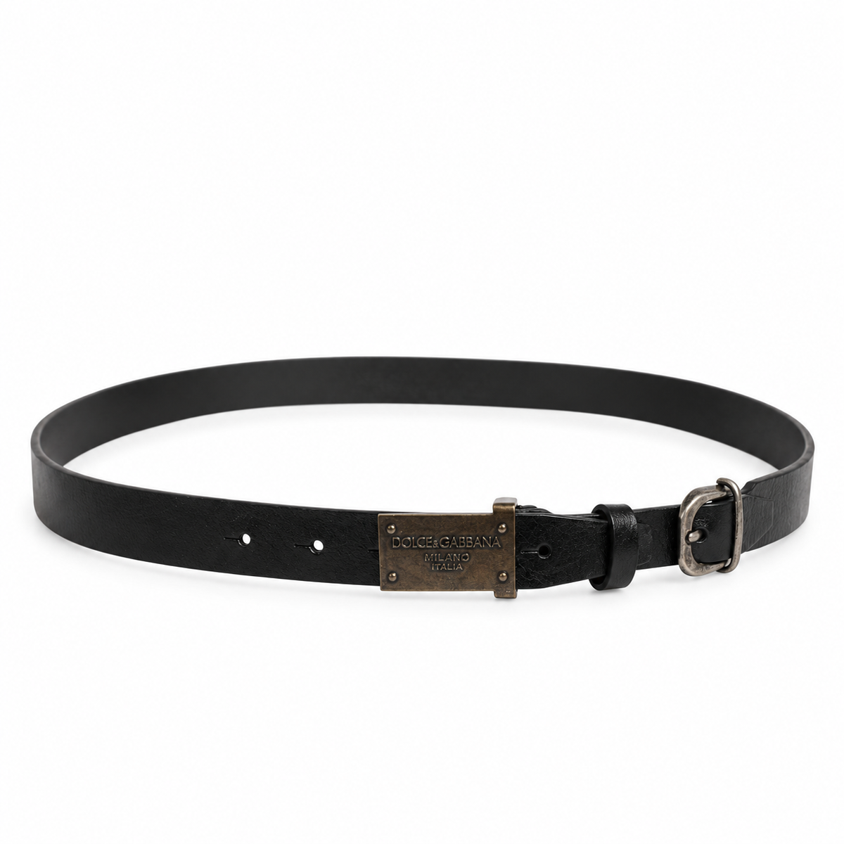 Men's belt Dolce & Gabbana SKU: BC4168 A1603 full length front view