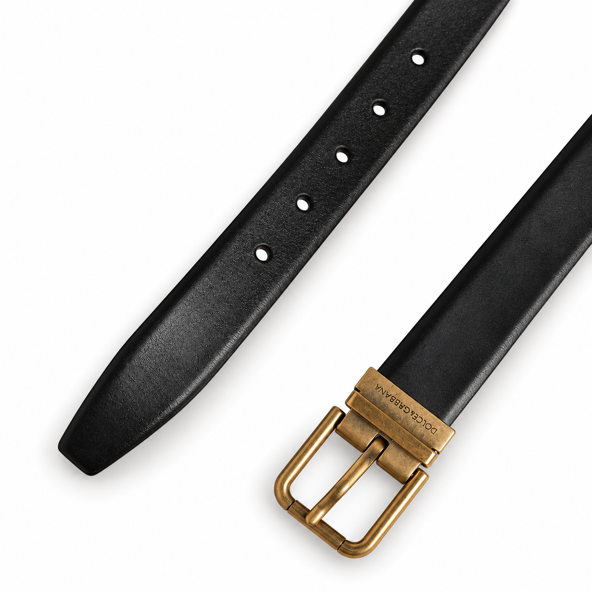Men's belt Dolce & Gabbana SKU: BC4337 AW374 top view buckle and belt tip