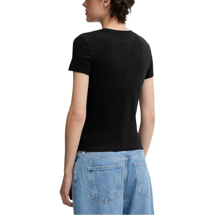 Дамска черна тениска Tommy Hilfiger Jeans DW0DW20913 Back View