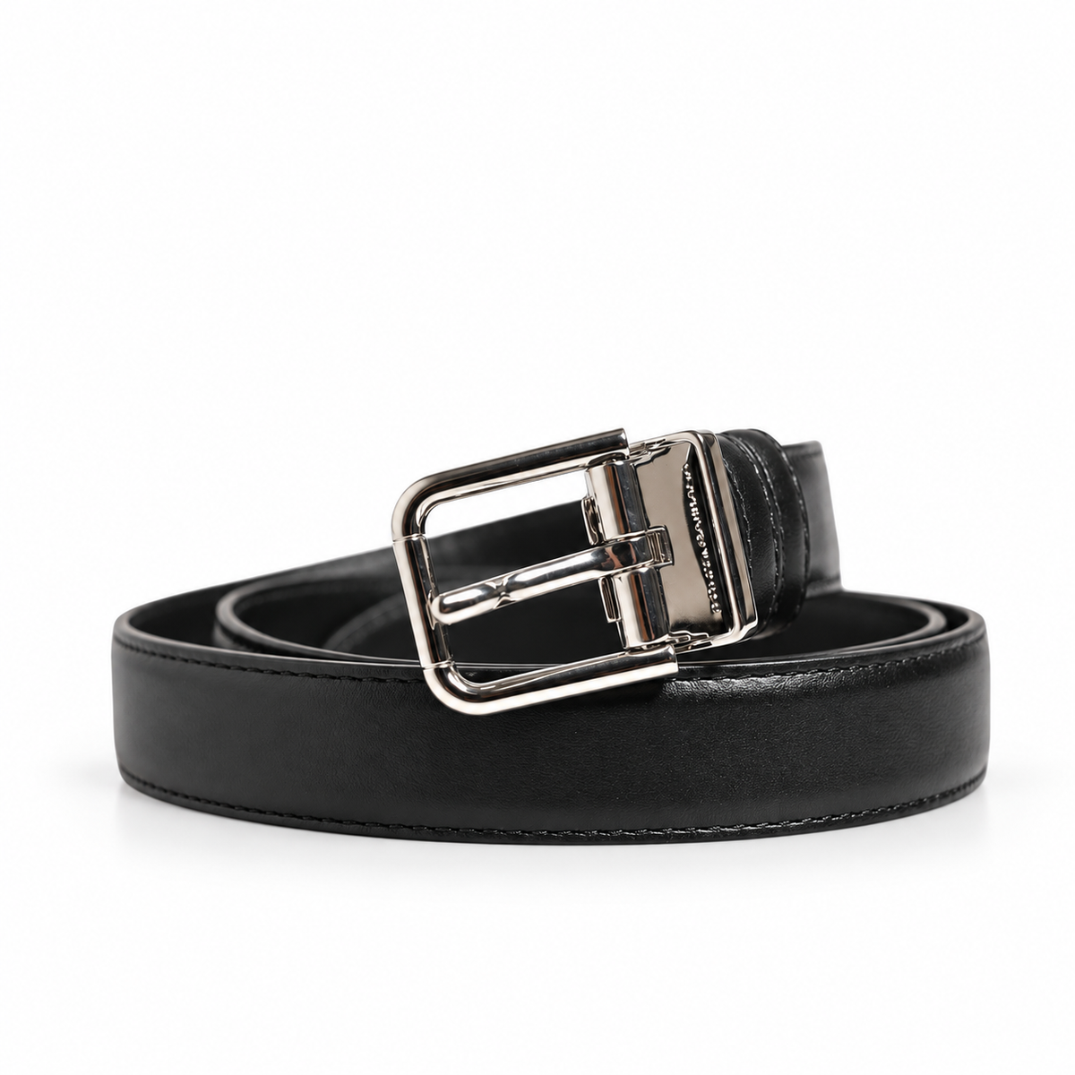 Men's belt Dolce & Gabbana SKU: BE1351 AW740 80999 - front coiled view
