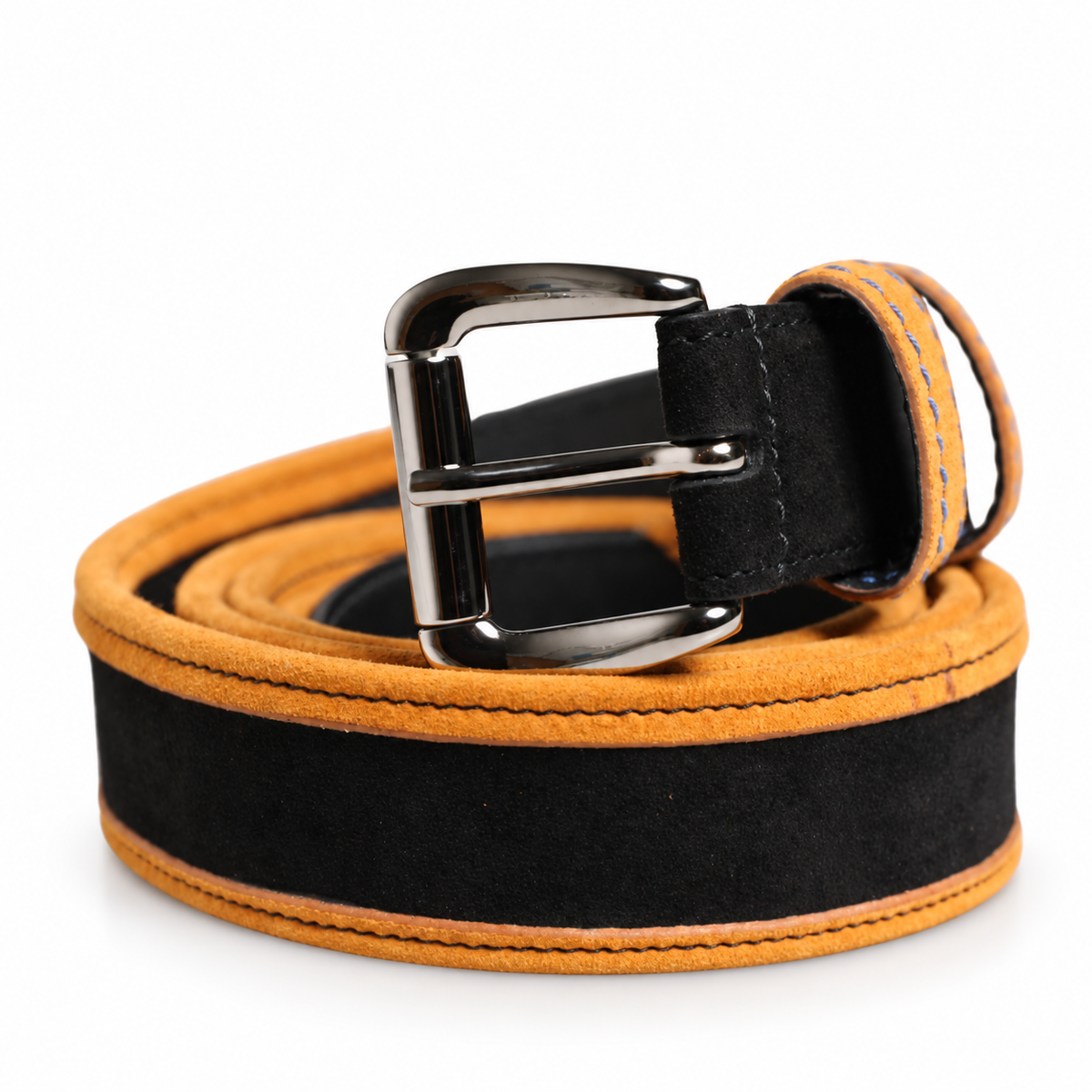 Men's belt Dolce & Gabbana SKU: BC4750 AJ083 - front coiled view