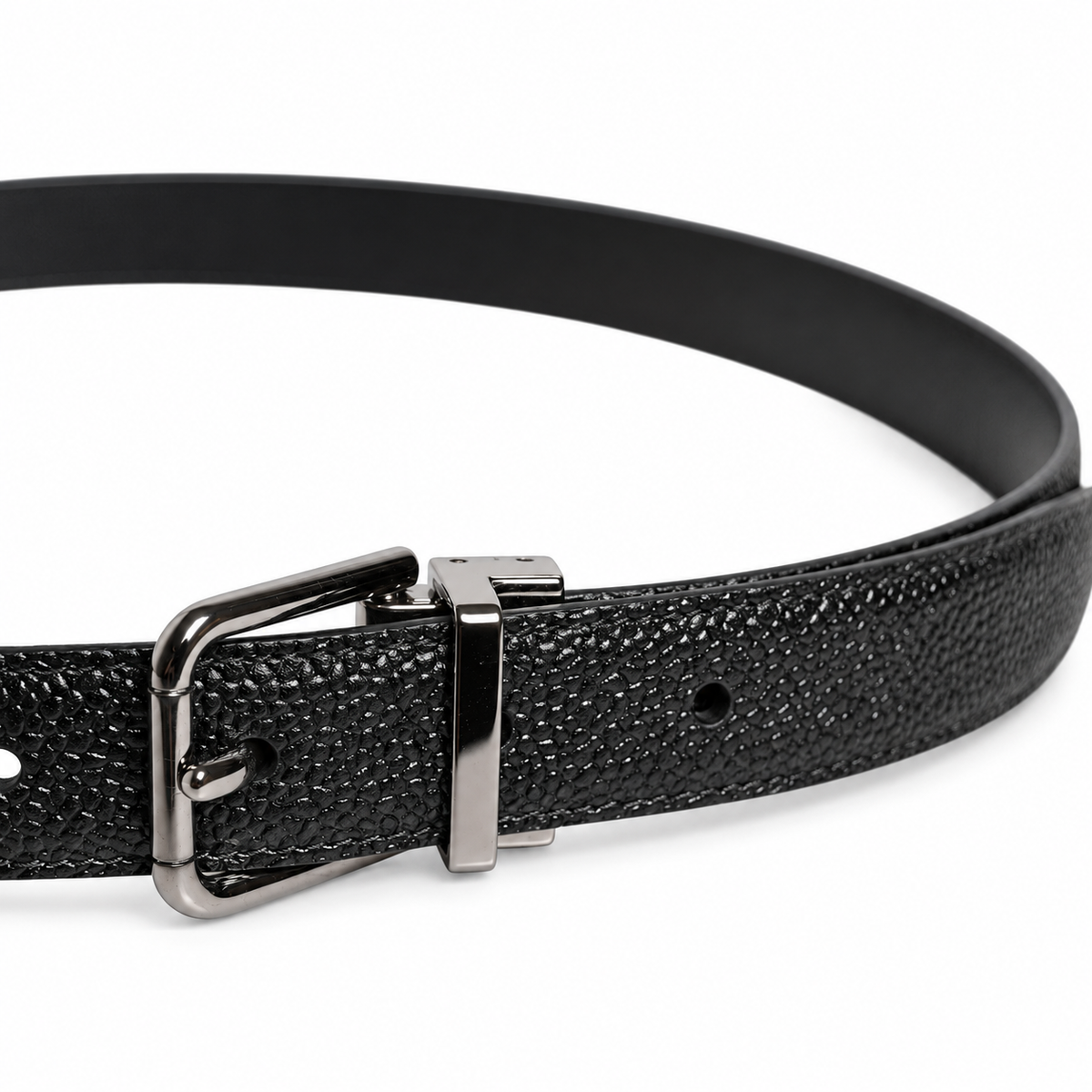 Men's belt Dolce & Gabbana SKU: BC3614 AC469 side buckle close-up