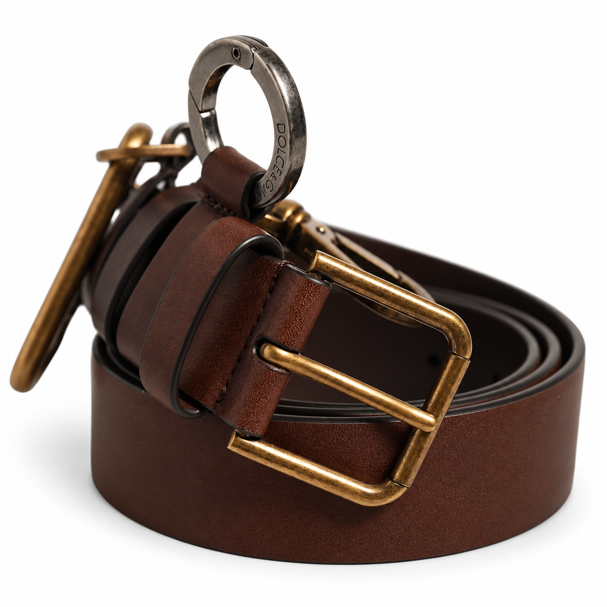 Men's belt Dolce & Gabbana SKU: BC4537 AW844 coiled front view