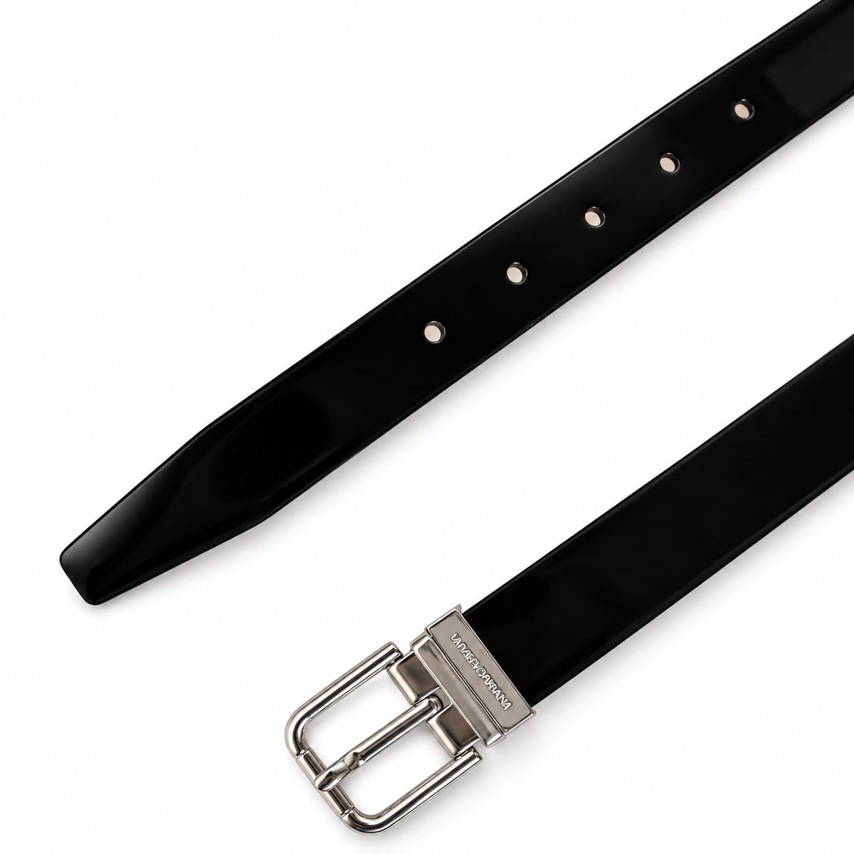 Men's belt Dolce & Gabbana SKU: BC006C A0022 80999 top view buckle and strap tip