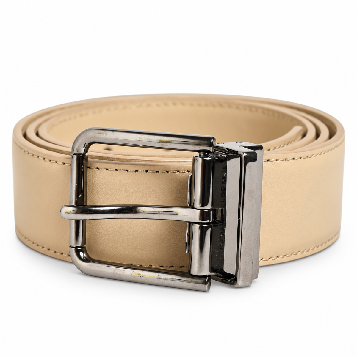 Men's belt Dolce & Gabbana SKU: BC4524 AQ765 80009 coiled front view