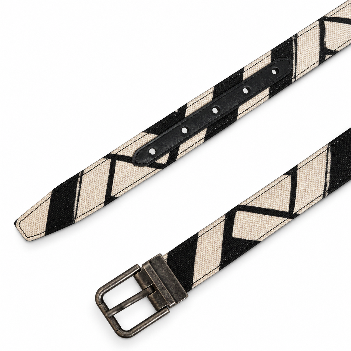 Men's belt Dolce & Gabbana SKU: BC3614 AR715 top view buckle and strap tip