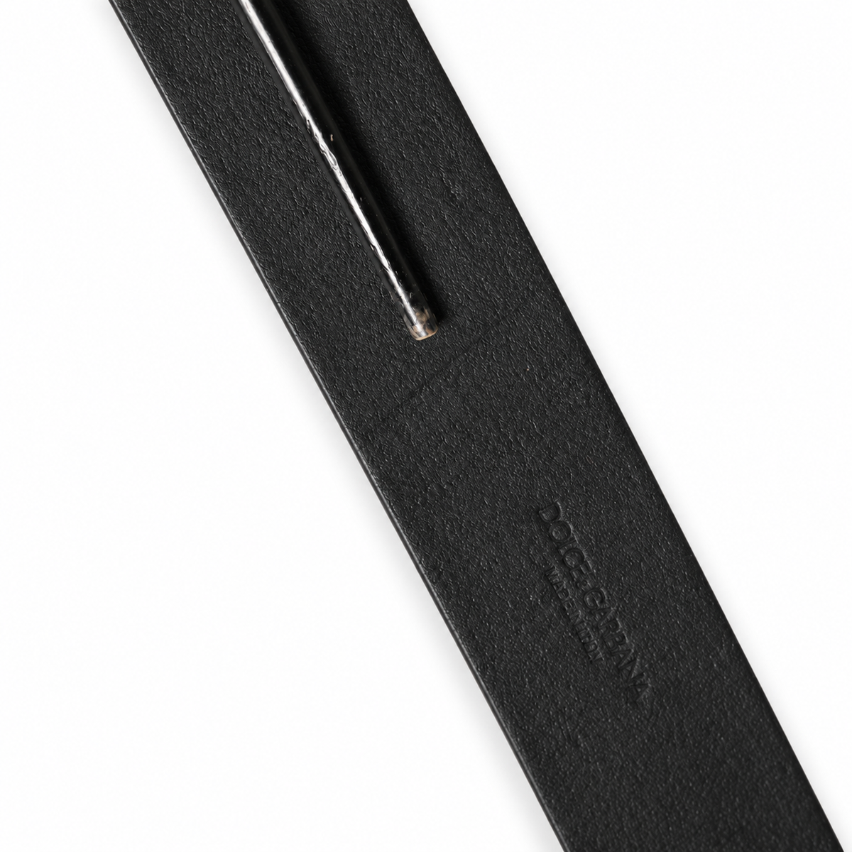 Dolce & Gabbana Men Black Classic Leather Metal Buckle Belt - BC4589 B5787 - view 8
