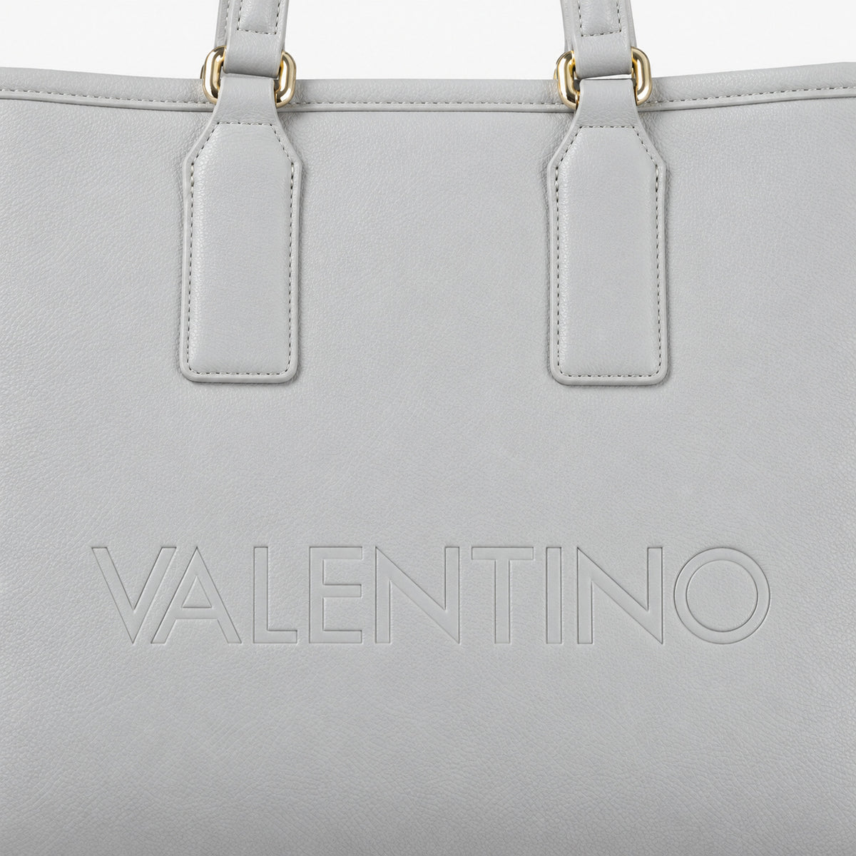 Women's shopping bag Mario Valentino Foxy Re VBS9EO51 logo and texture detail view