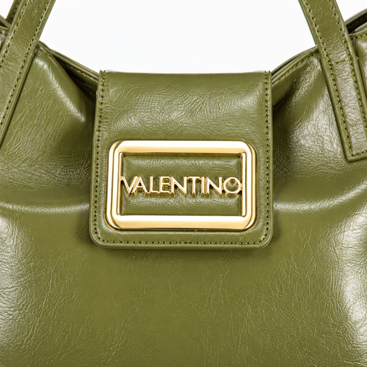 Women's shopping bag Mario Valentino Moni VBS8FV04 logo and texture detail view