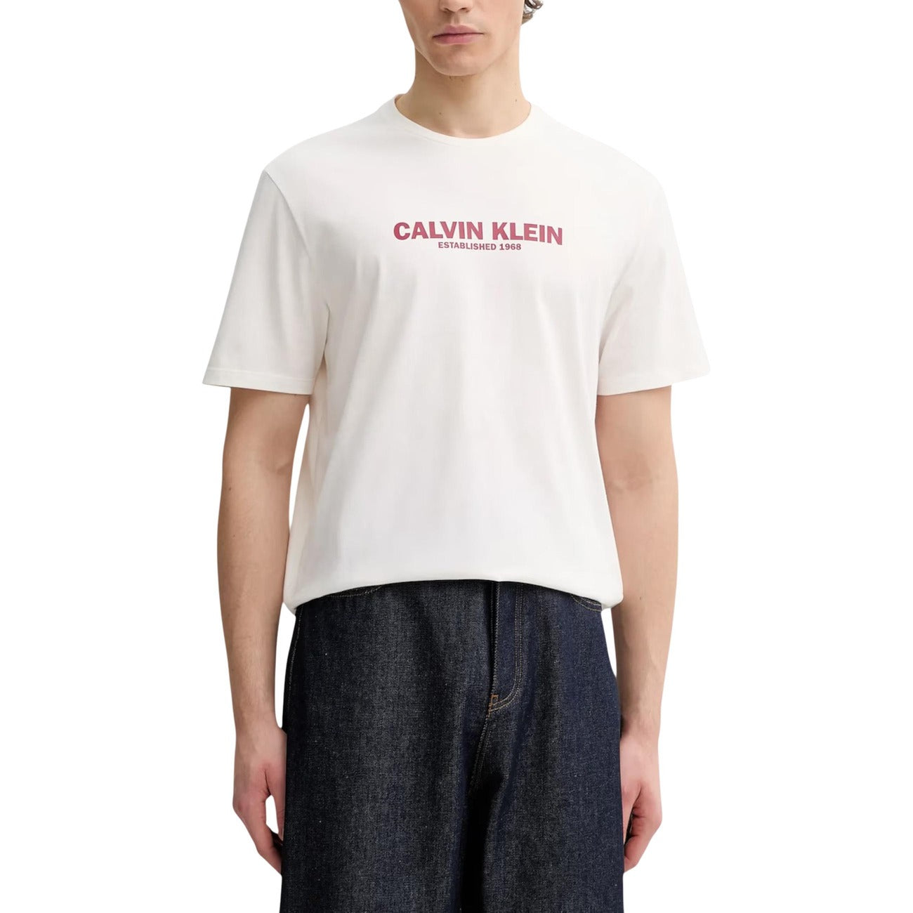 Мъжка бяла тениска Calvin Klein Men T-shirt LV04RE820G