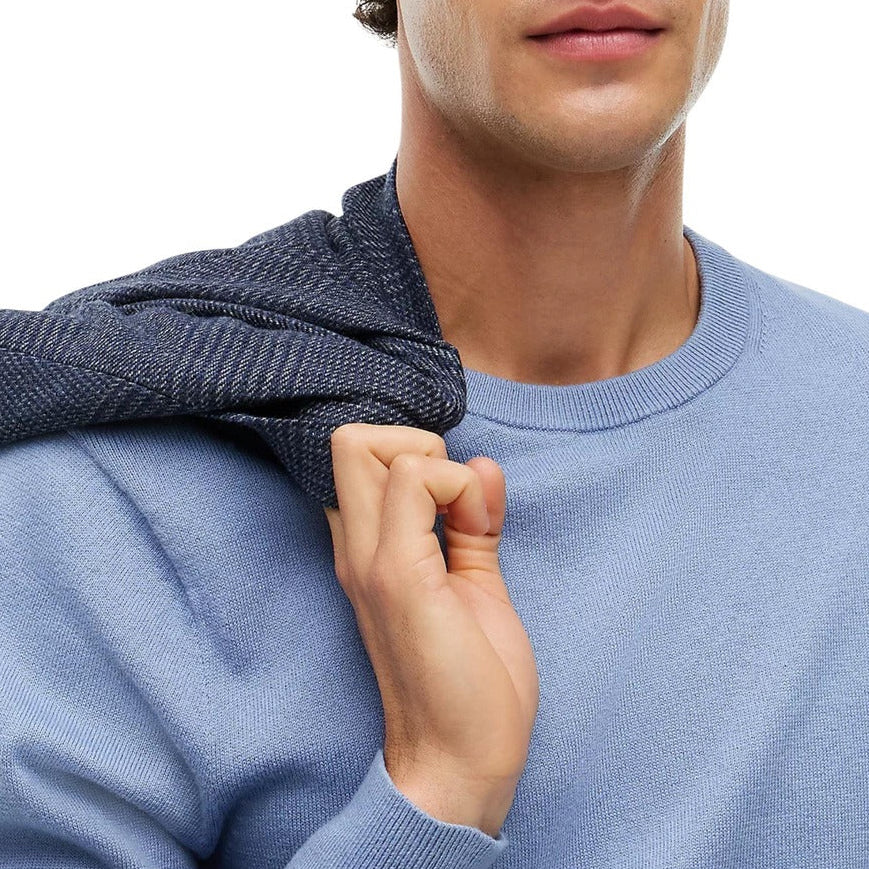 Tommy Hilfiger ανδρικό πουλόβερ MW0MW28046 C2B – Μπλε – Κοντινή λήψη