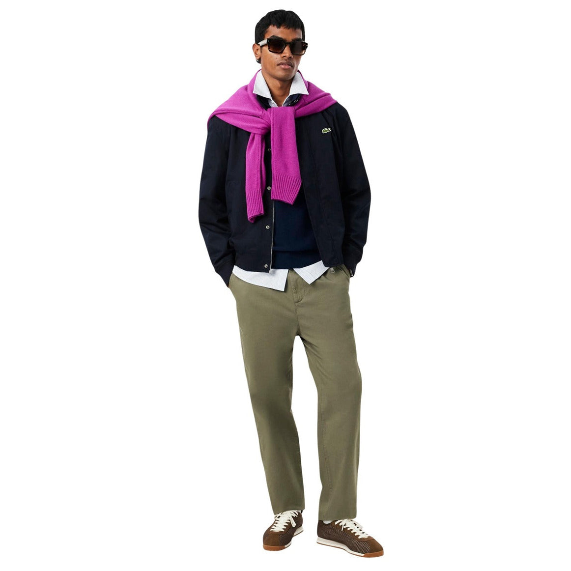 Lacoste ανδρικό πουλόβερ AH9904 166 – Μπλε – Μπροστινή όψη