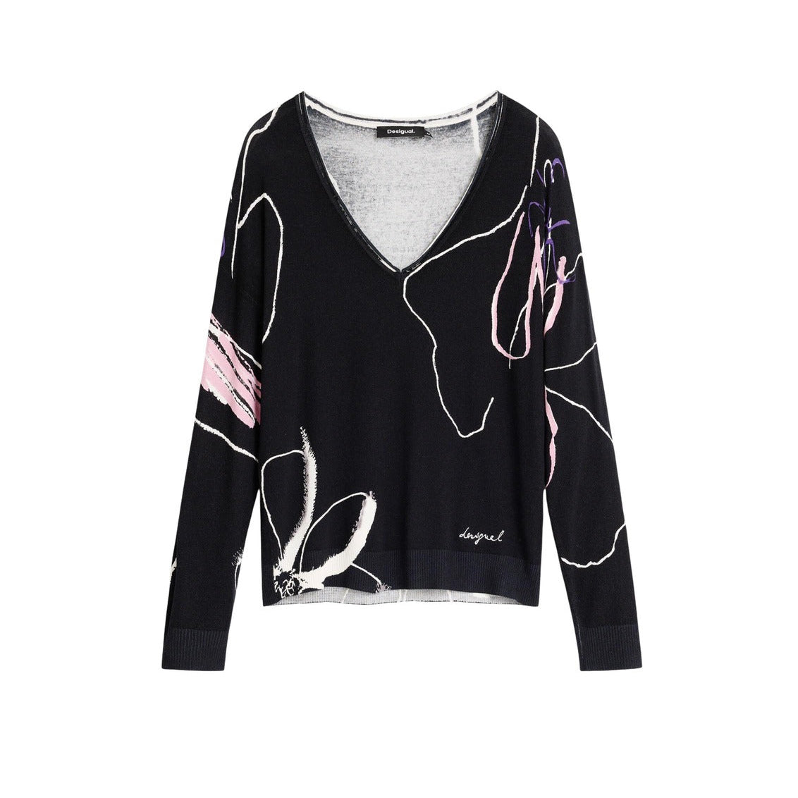 Дамски пуловер Desigual Women Sweater 26WWJF29 2000 Front View