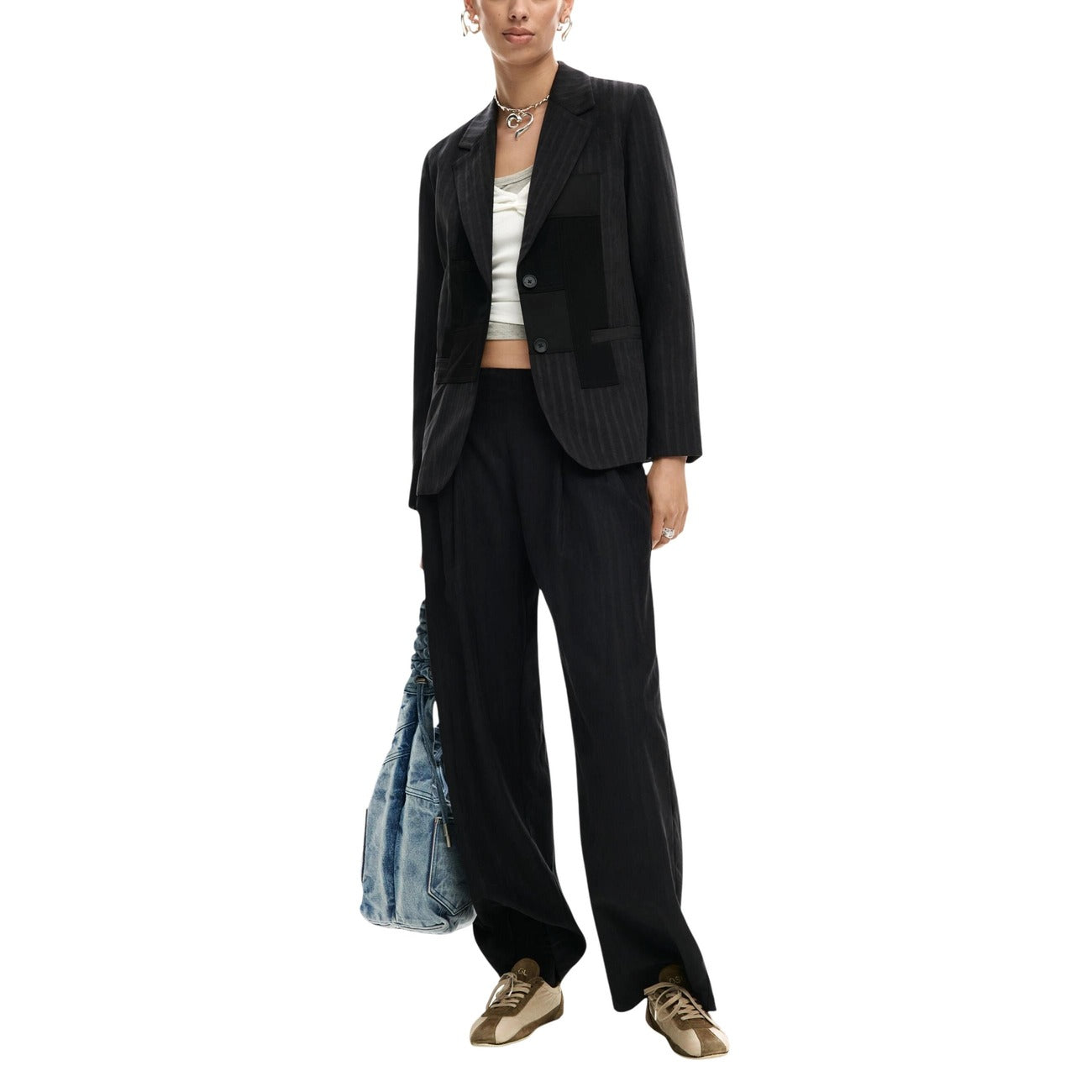 Дамски панталон Desigual Women Trousers 26SWPW312000 Front View