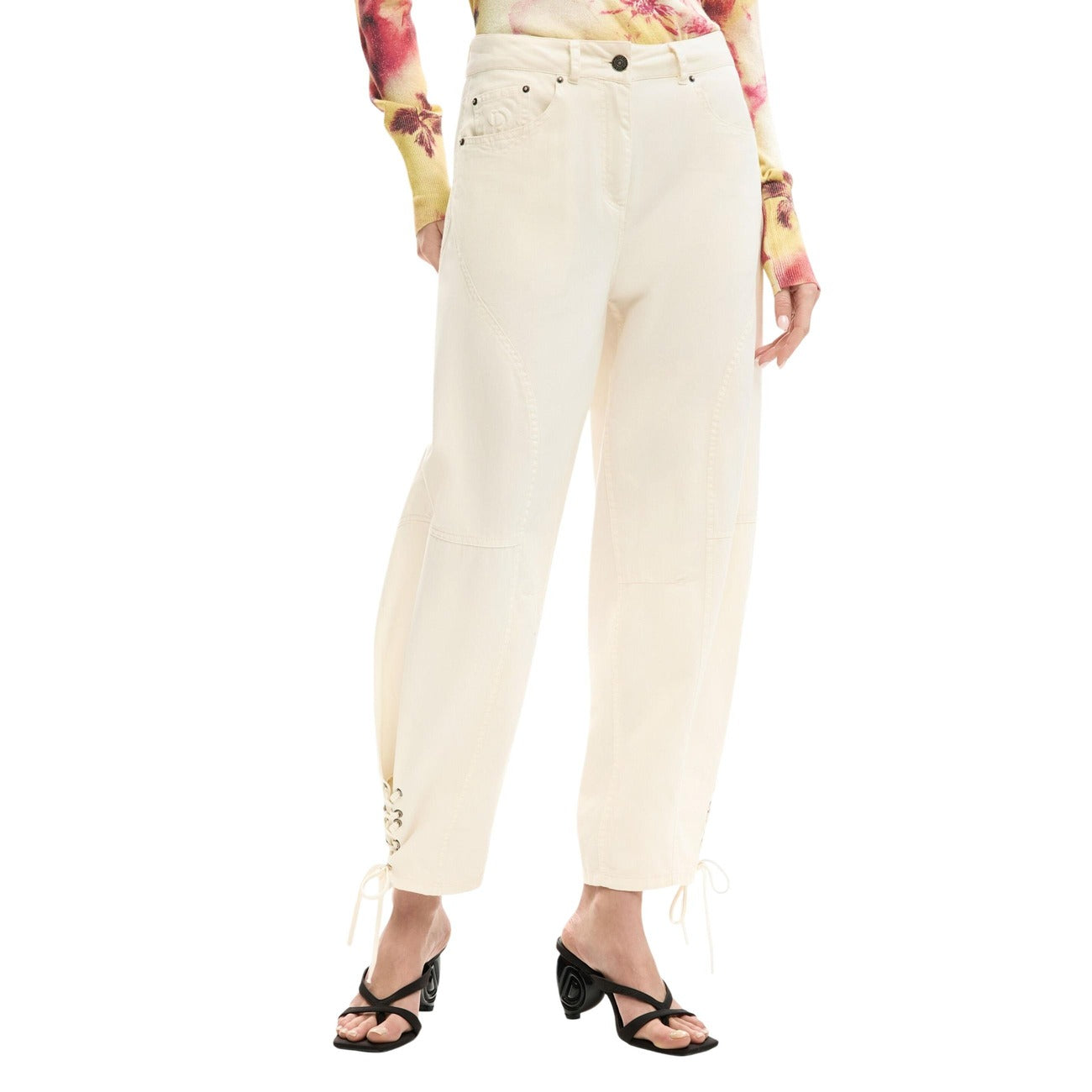Дамски панталон Desigual Women Trousers 26SWPW24 9020 Front View