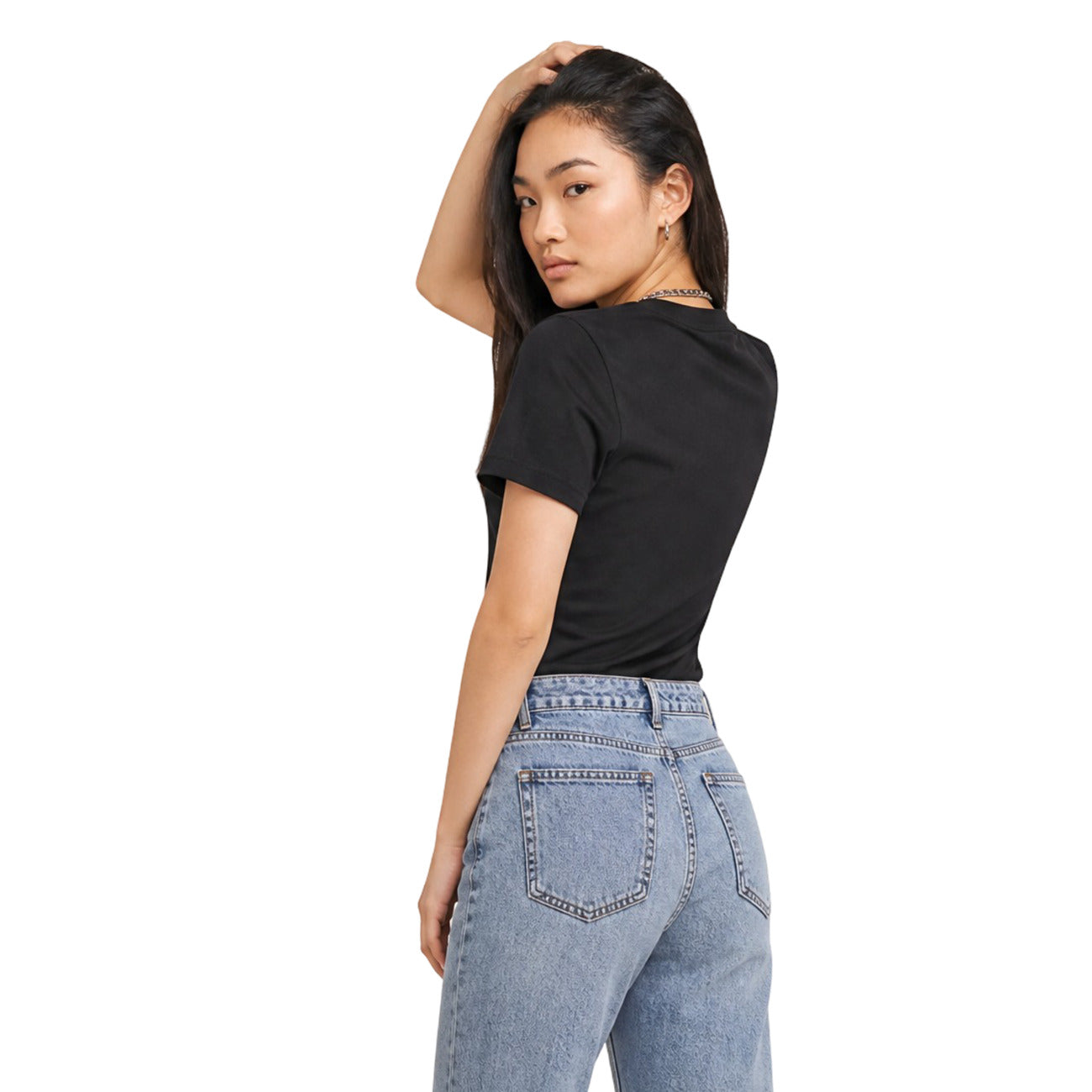 Дамска черна тениска Calvin Klein Jeans Women T-shirt LV047G804G UB1 Back View
