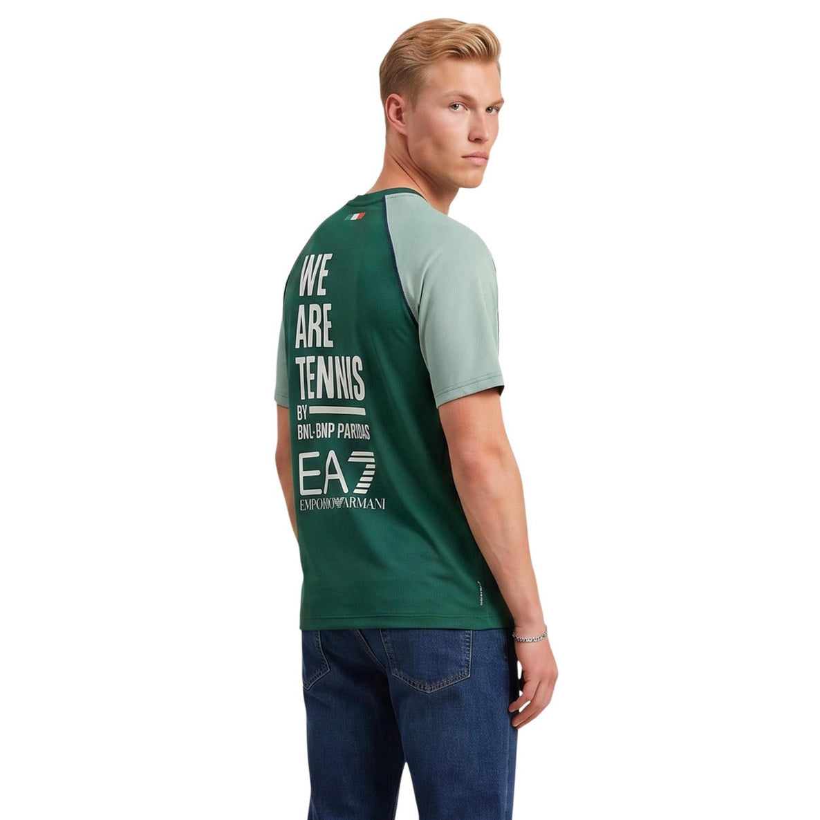 Мъжка тениска EA7 Emporio Armani Internazionali BNL D’Italia Men T-shirt 7M002801 AF13689 M7050 Back View