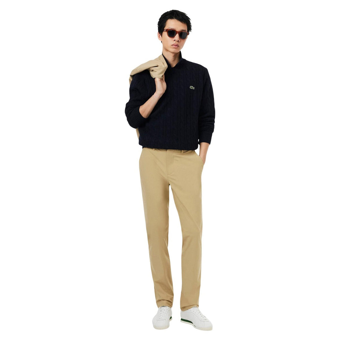 Lacoste ανδρικό πουλόβερ AH2924 166 – Μπλε – Μπροστινή όψη