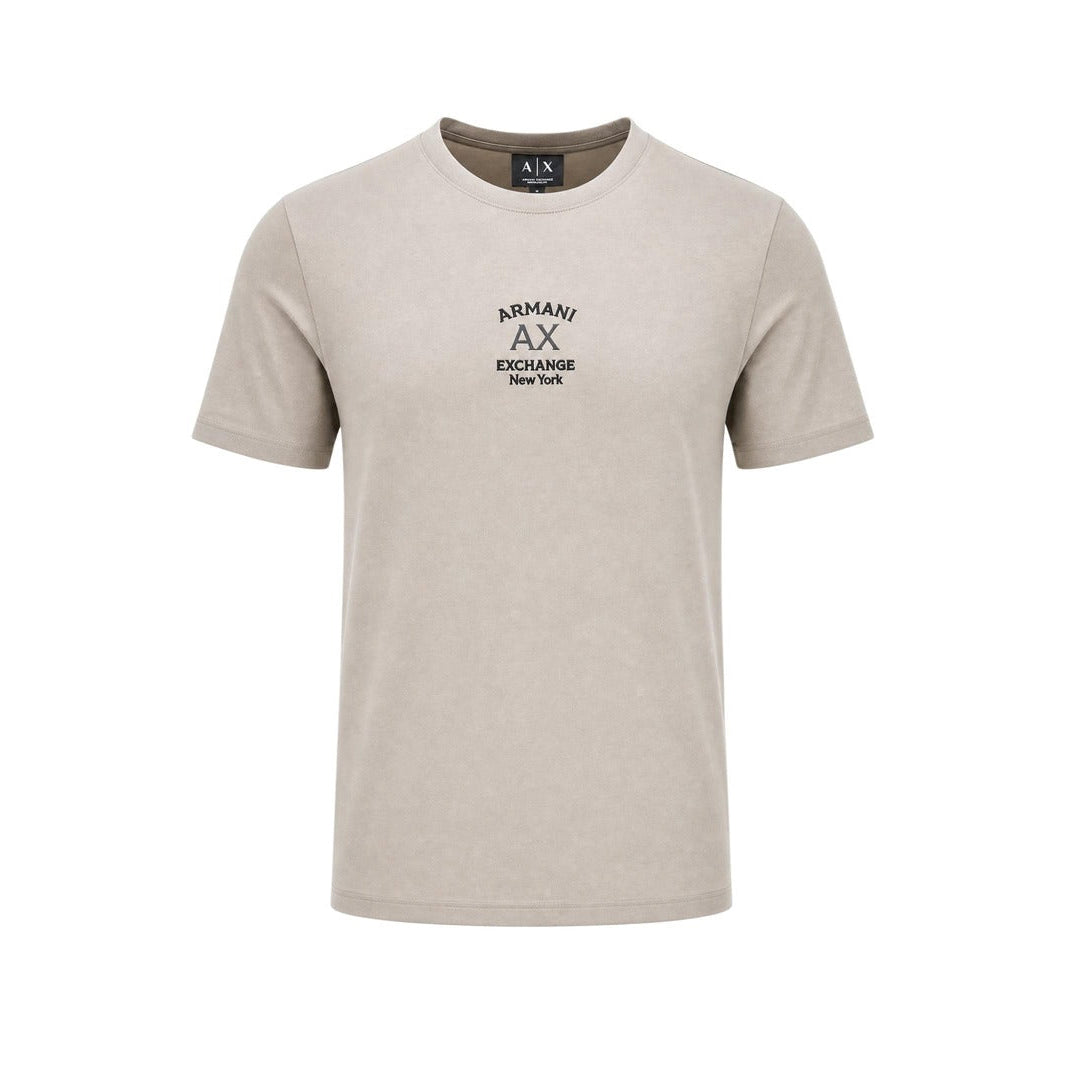 Мъжка бежова тениска Armani Exchange Men T-shirt XM003023 AF10358 Front View