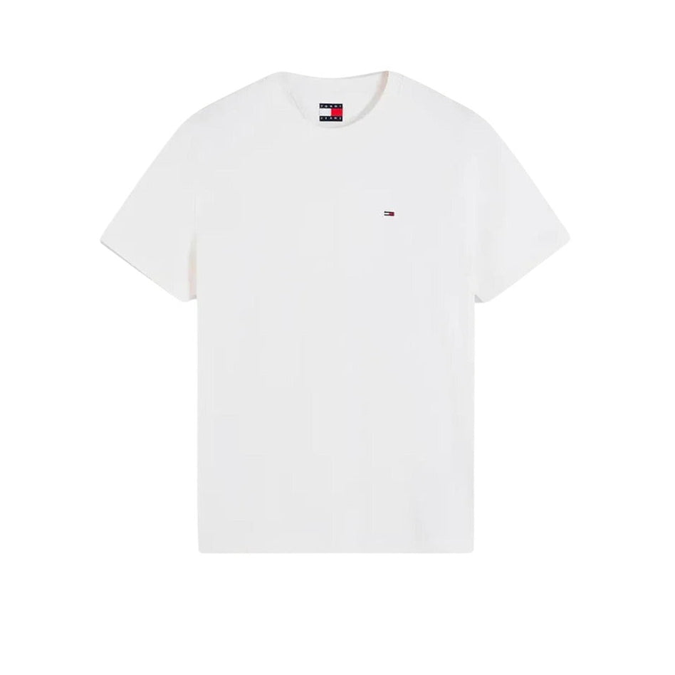 Мъжка бяла тениска Tommy Hilfiger Jeans Men T-shirt DM0DM22504 YBR Front View