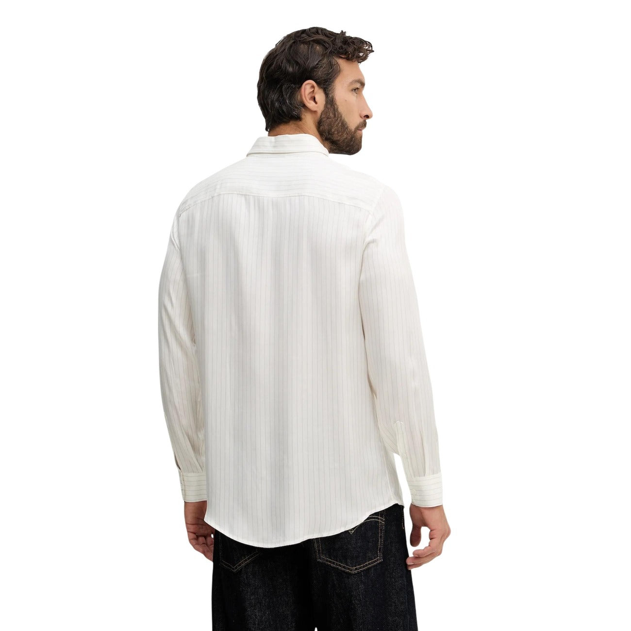 Мъжка бяла риза Armani Exchange Men Shirt XM001817 AF13235 F0148 Back View