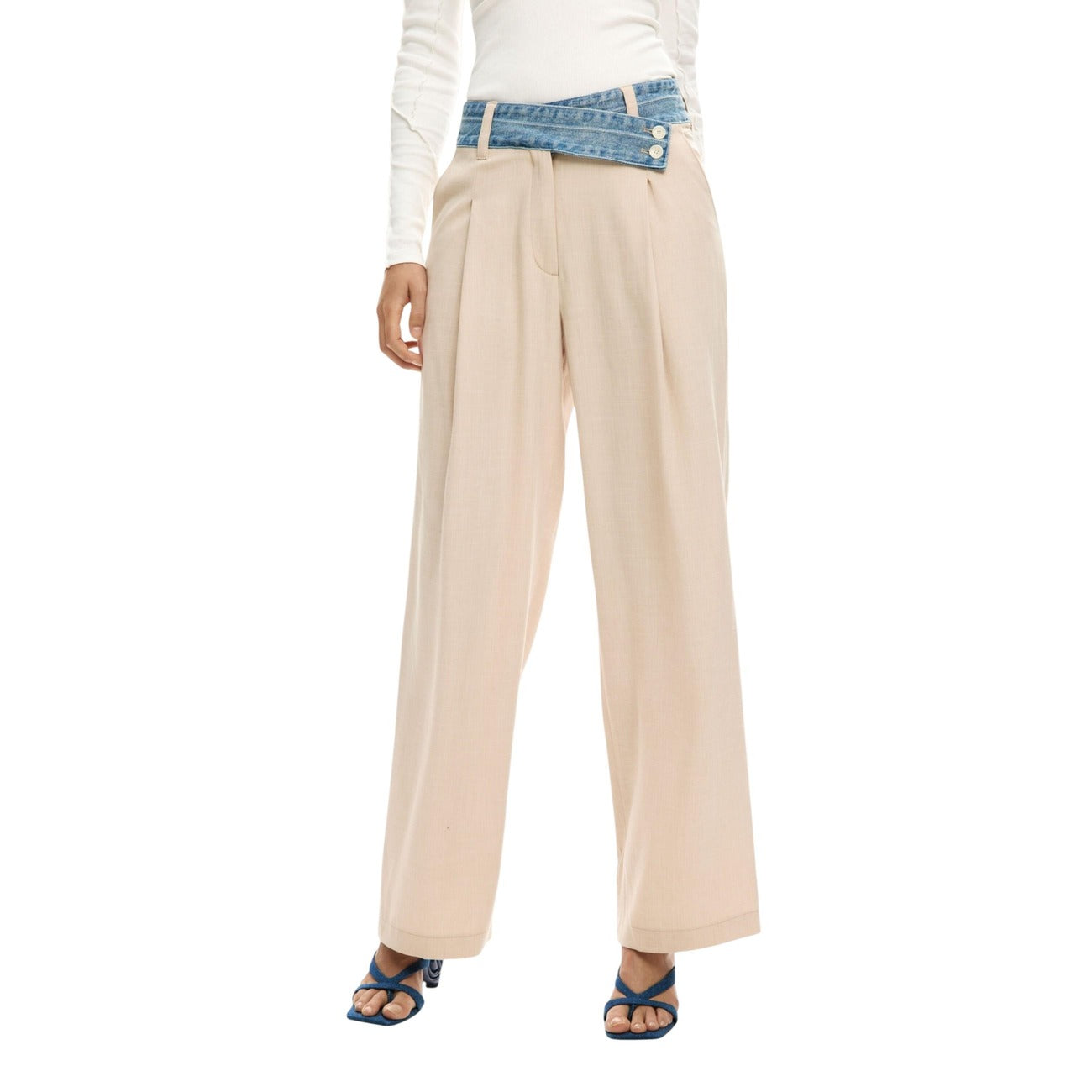 Дамски панталон Desigual Women Trousers 26SWPW28 6008 Front View