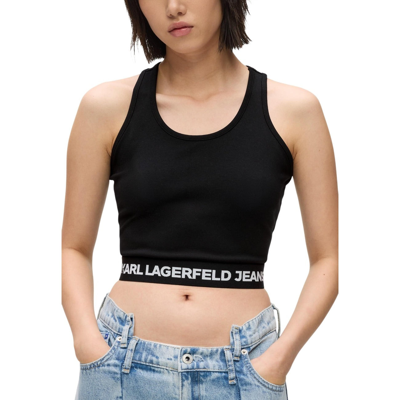 Дамски потник Karl Lagerfeld Jeans Women Top B1W17048 999 Front View