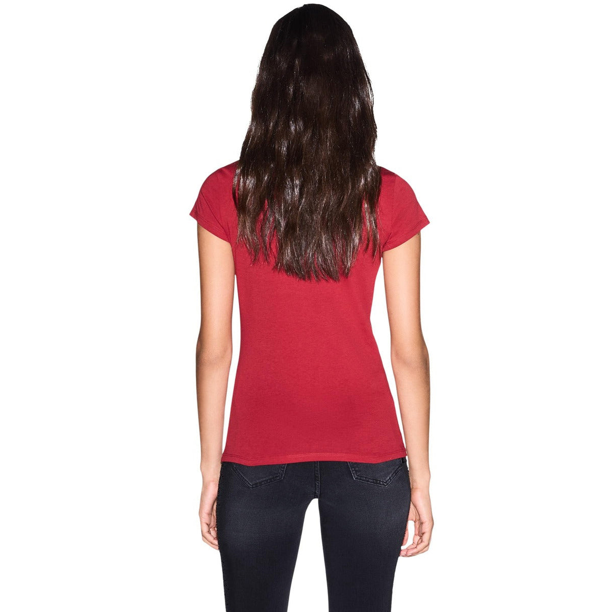 Дамска червена тениска Armani Exchange Women T-shirt XW002550 AF10356 U5102 Front View
