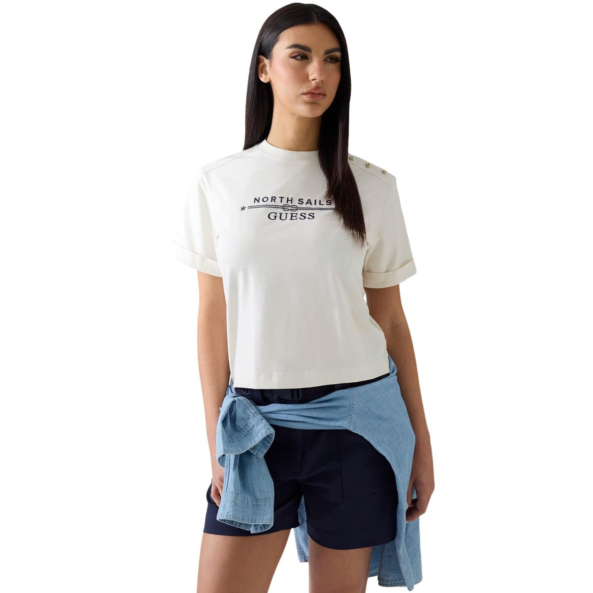 Дамска тениска Guess Women T-shirt W6GI03K2657 G012 Front View