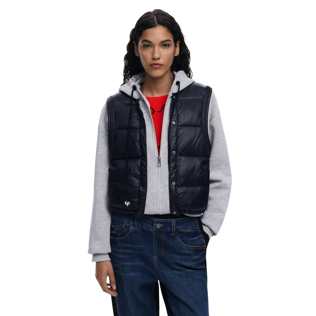 Дамски суичър и елек Desigual Women Sweatshirt 25WWSK05 2042 Front View