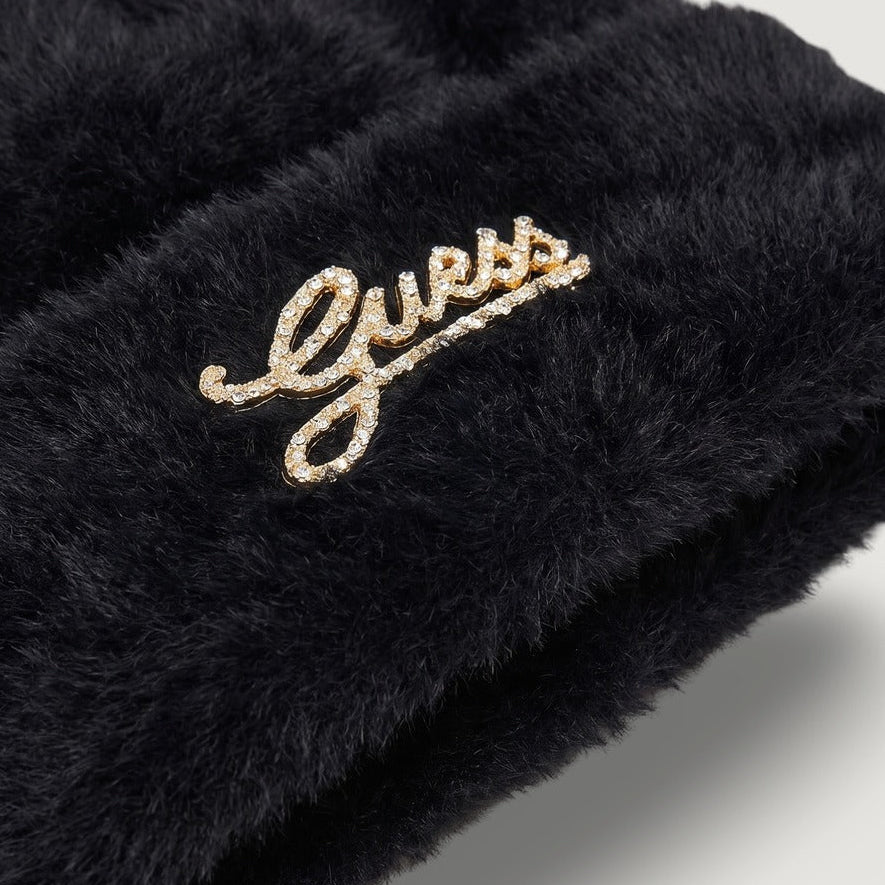 Дамска зимна шапка Guess Women Knitted Beanie AW5633POL01 JBLK Close-Up