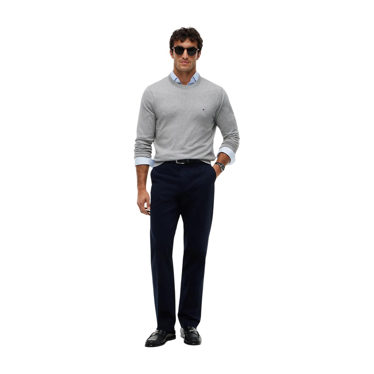 Tommy Hilfiger ανδρικό πουλόβερ MW0MW28046 P01 – Γκρι