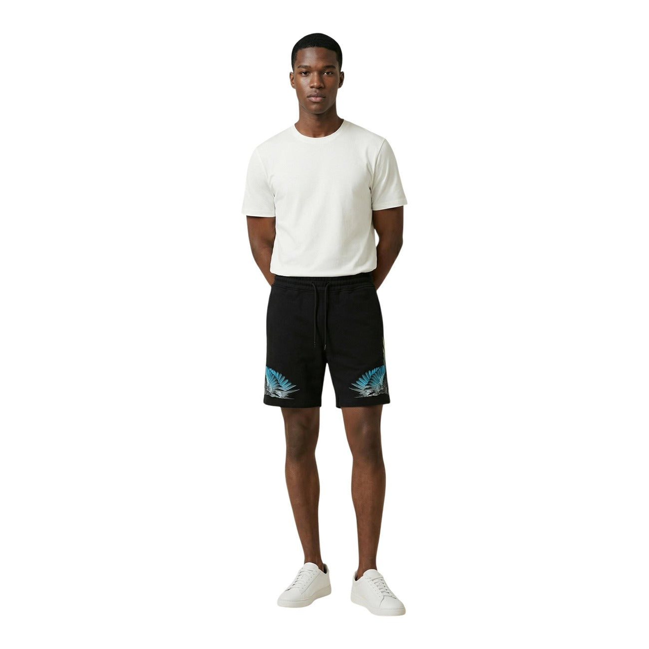 Мъжки къси панталони County Of Milan Marcelo Burlon Men Shorts S6CMMABE026 Front View