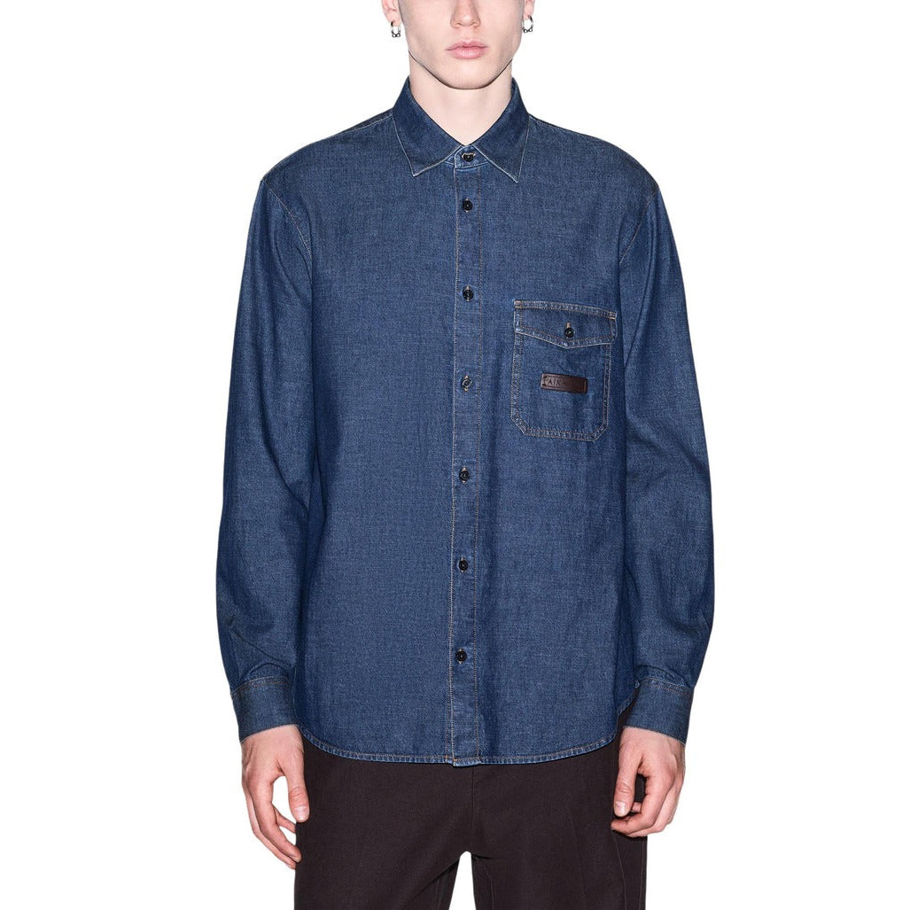 Мъжка дънкова риза Armani Exchange Men Shirt XM003248 AF27116 MB010 Front View