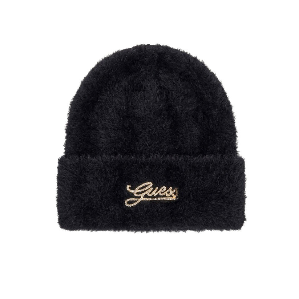 Дамска зимна шапка Guess Women Knitted Beanie AW5633POL01 JBLK Front View