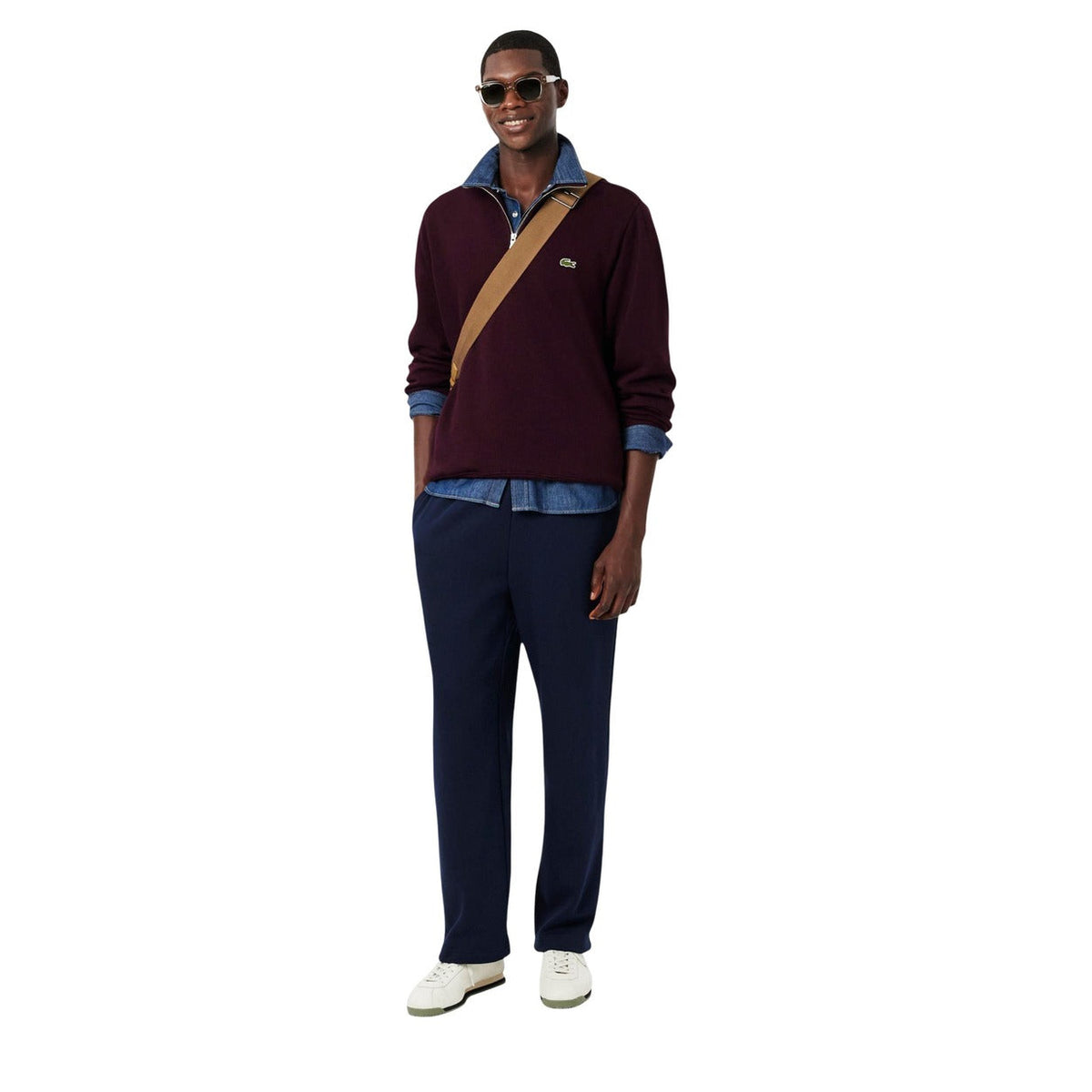 Lacoste ανδρικό φούτερ SH1927 3KE – Μπορντό – Μπροστινή όψη